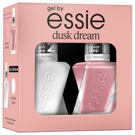 Gel by essie Dusk Dream, Set with Pink Gel Polish Princess Charming and Gel Couture Top Coat for up to 15 Days Hold