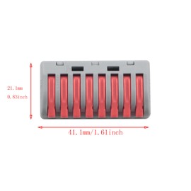 DGBRSM 5pcs 8-Port Tie Rod Nut Wire Connector, Compact Terminal Cable Connection Construction Universal Quick Wire Connector