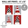 Big Dot of Happiness Christmas Gnomes - Unframed Holiday Linen