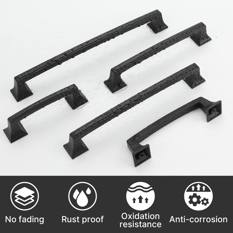 goldenwarm Black Cabinet Handles 3 inch Drawer Pulls,10 Pack -