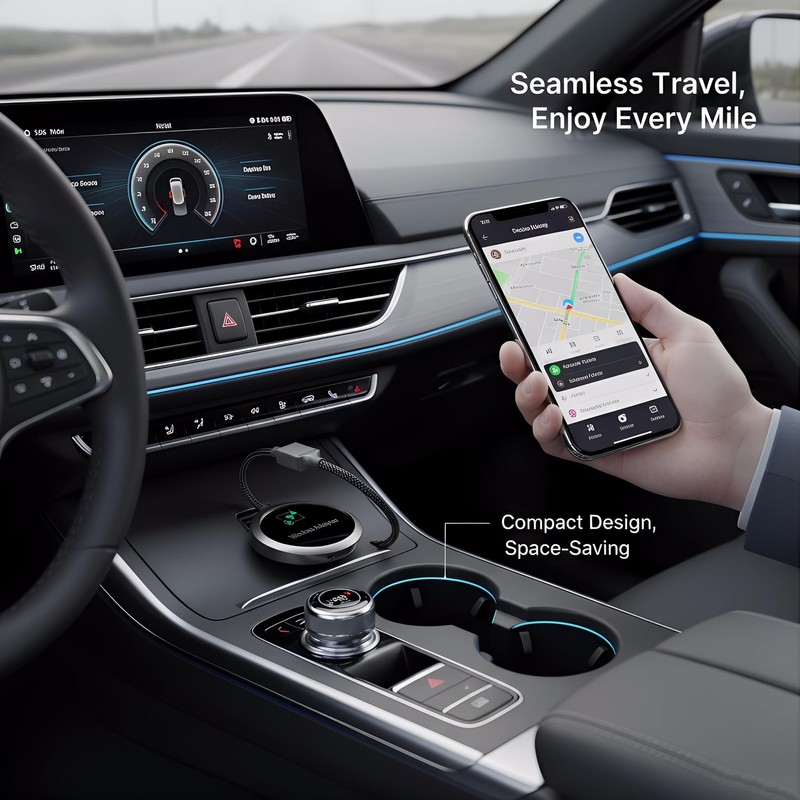 GPY 2-in-1 Wireless CarPlay Adapter 2026 for Apple & Android