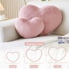 Dusty Pink Heart Pillows, Cute Heart Decorative Pillow, Heart Shaped