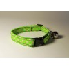 handmade Wet Nose Designs Tiny Pink Hearts on Lime Green