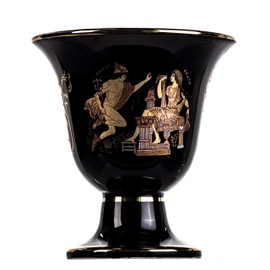 BEAUTIFUL GREEK STATUES Pythagoras Cup of Justice Hermes Erato Pythagorean Fair Mug Ancient Greece Black Cobalt Usable