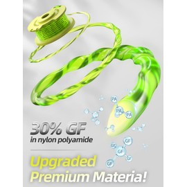 Pack of 11 Updated Model Replacement Grass Trimmer Spool Works with Ryobi One + 18 V 24 V 40 V Grass Trimmer, Diameter 2.0 mm and 3.4 m Length Thread Spool, Includes 9 Thread Spools and 2 Cap Caps