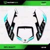 Factory EFX White & Cyan Shift Racing Graphics Kit fits