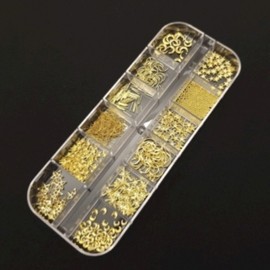 Gold Star Manicure Nail Stone Resin Art Nail Art Decoration Parts Set 2ea