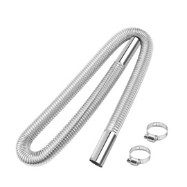 1 inch Stainless Steel Exhaust Hose,39.3" Flexible Exhaust Pipe,Diesel Heater Flexible Exhaust Tubing with 2 Hose Clamps Generator Exhaust Hose Parking Air Heater Fuel Tank Diesel Gas