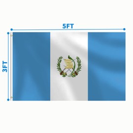 Guatemala Flag 3x5 FT Heavy Duty Guatemalan Flag Double Stitched Vivid Color Fade Proof Outdoor Decor With Brass Grommets(Guatemala)