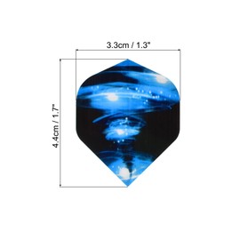 PATIKIL Dart Flights, 12 Pack PET Standard Darts Accessories Replacement Parts for Soft Tip Steel Tip, Black, Blue