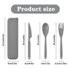 Large Reusable Utensils Set with Case, 2 Sets Portable Cutlery