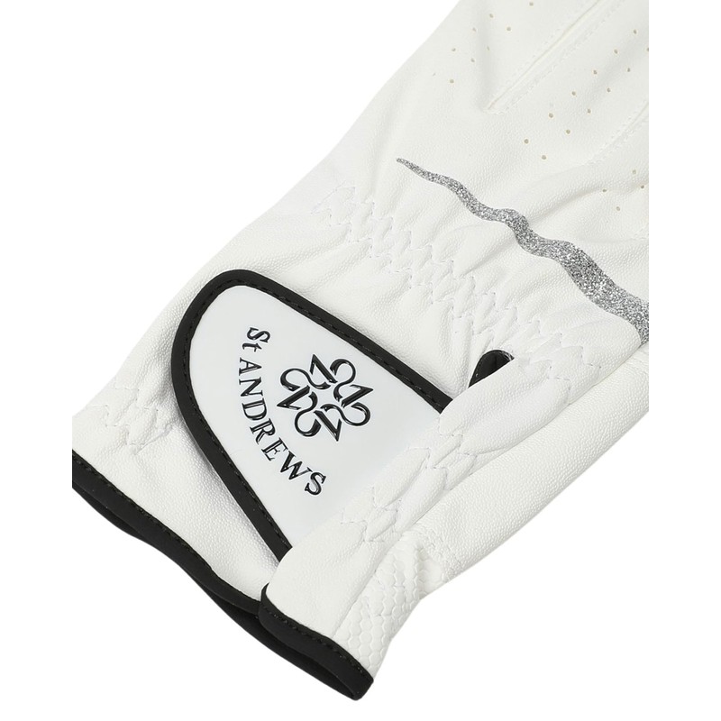 St Andrews 042-5985252 030_White x Black S (19-20cm) Women's Gloves