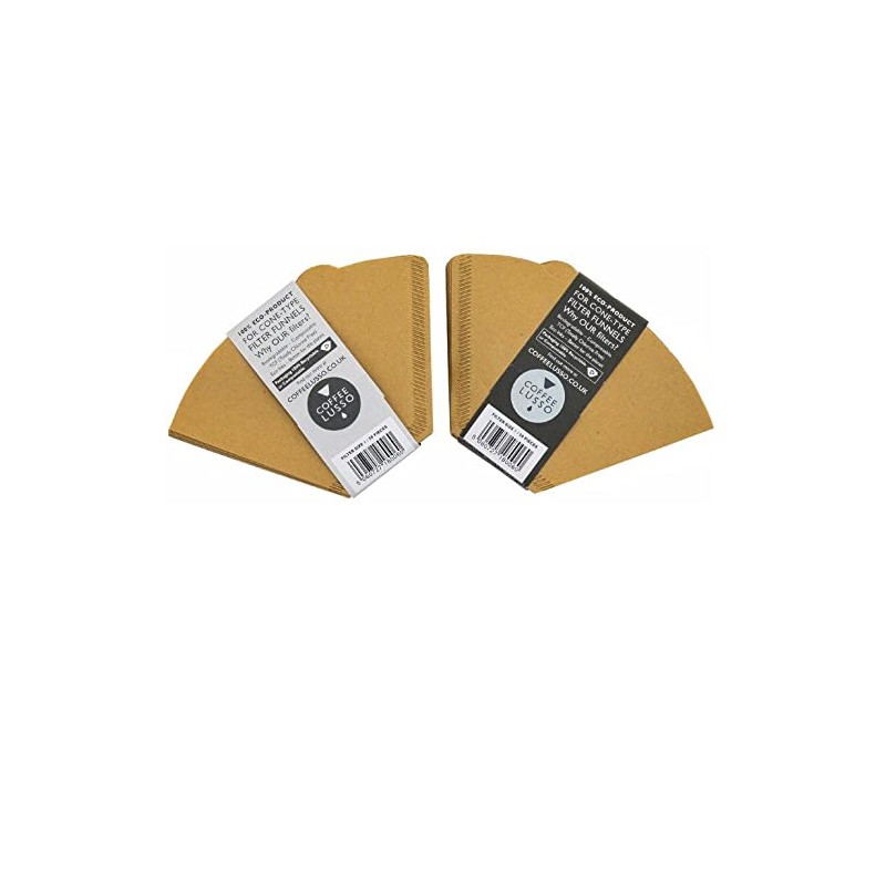 Size 1/No.1/101 Coffee Filter Papers by COFFEE LUSSO, Cone Shaped,