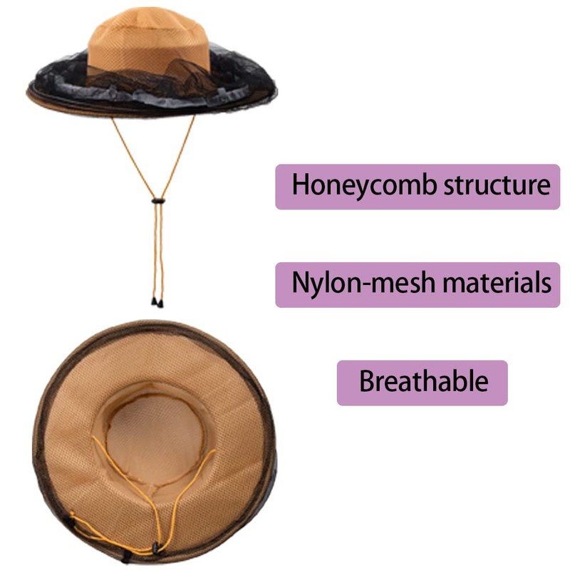 Beekeeping Veil Hat Bee Holder Hunting Net Cap Beekeeper Costume