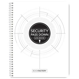 BookFactory Security Pass Down Log Book/Security Guard Journal – Wire-O Logbook,100 Pages, 8.5'' x 11'' (Made in USA)
