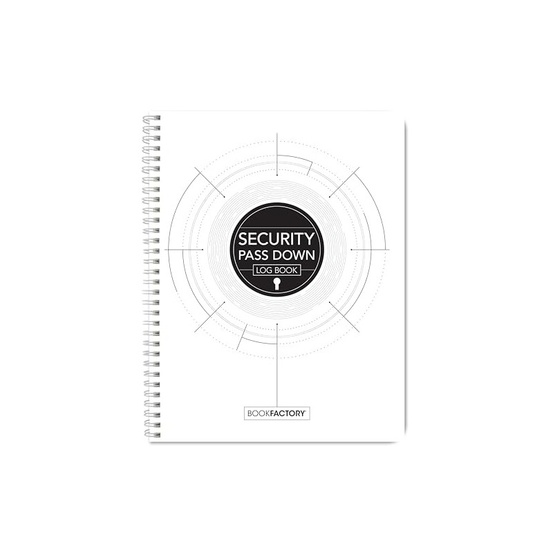 BookFactory Security Pass Down Log Book/Security Guard Journal – Wire-O