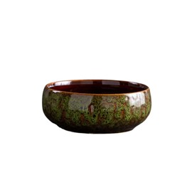 MaiQidd Lotus Bowl Planter, Lotus Bowls for Planting in Water Indoors, Bonsai Bowl Lotus Flower Seeds, Ceramic Planters for Indoor Plants (Green)