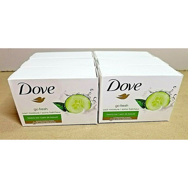6Pack- Dove go fresh touch bar soap with cucumber & Green Tea Scent 3.75 oz106 g