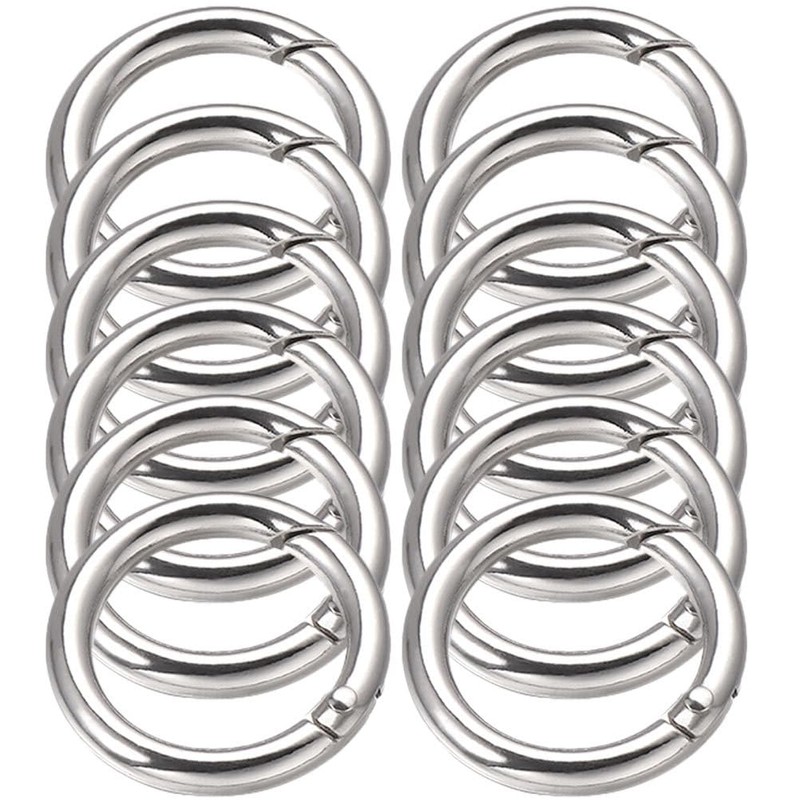 Tofficu 15pcs Key Rings - Metal Keychain Rings Keyring Ring