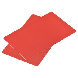 sourcing map Blank PVC Cards Red Plastic Card 15mil for ID Badge Printer, Graphic Quality, Pack of 50
