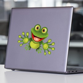 tradercat Car Sticker Funny Frog Sticker Bathroom Sticker Car Motorcycle Scooter Laptop Suitcase Fridge Bathroom Decoration Sticker Wheelie Bin Weatherproof (25 x 17 cm)