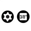 VEGA Torx Tamper T45 Socket Bits. Professional Grade 3/8" Square