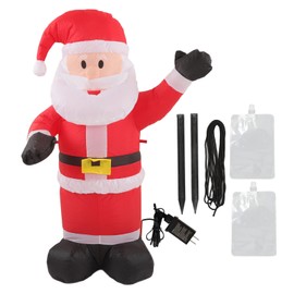 KENANLAN Christmas Inflatable Santa Claus Outdoor Decoration,Blow up Welcome Santa Claus with LED Light,Inflatable Decor for Xmas Party Indoor, Outdoor, Yard, Garden, Lawn (#1)