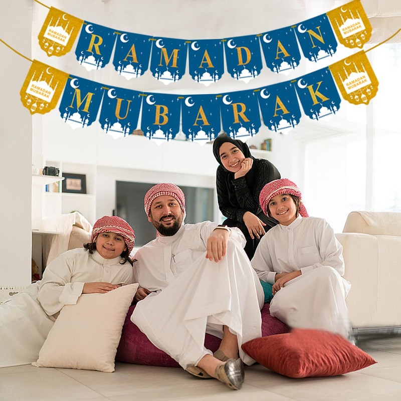 Ramadan Banner Decorations, Ramadan Mubarak Decorations for Home Ramadan Mubarak