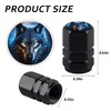 Tire Valve Stem Caps Wolf Car Accessories 4-Pack-Aluminum Alloy Rust-Proof