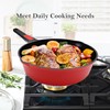 Bobikuke 11 Inch Nonstick Frying Pan Skillet with Steamer, 4.5