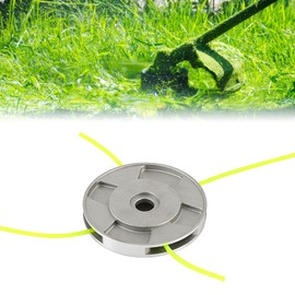 XiXiRan Universal Lawn Trimmer Head, Aluminium Grass Mowing Head, Aluminium Mowing Line Head, Double Thread Head for Brush Cutter, Aluminium Line Head Grass Trimmer (Round-B)