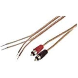 IEC 18 AWG 1-Feet Speaker Wire Pair with RCA Males - Black/Red
