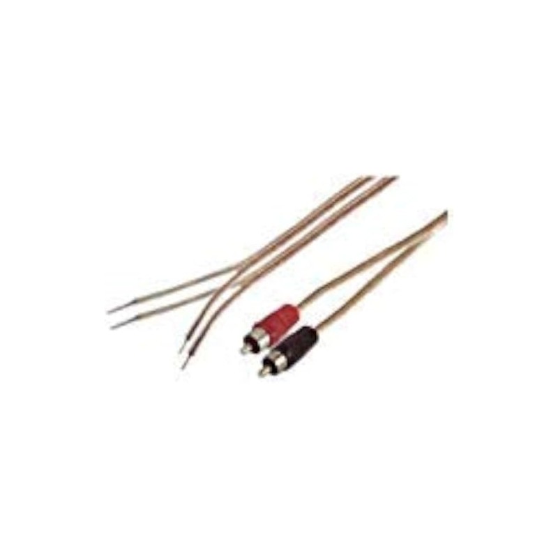 IEC 18 AWG 1-Feet Speaker Wire Pair with RCA Males