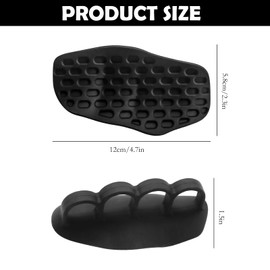 HINGTAI Black Palm Four-Hole Non-slip Exercise Grip, Fitness Palm Protection, A Versatile Gym Companion Suitable for Fitness Equipment Such as Dumbbells Barbells Pullers