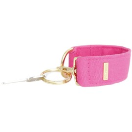 KEYPER® Key Ring Wristlet - Useful Keychain Bracelet Wrist Lanyard for Keys Key Chain Holder Car Keys (Pink/Canvas)