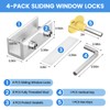 Window Locks,4 Sets Sliding Window Lock with Key, Window Locks