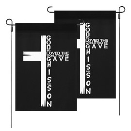 John 3:16 Christian Cross Bible Garden Flags Vintage Banners For House