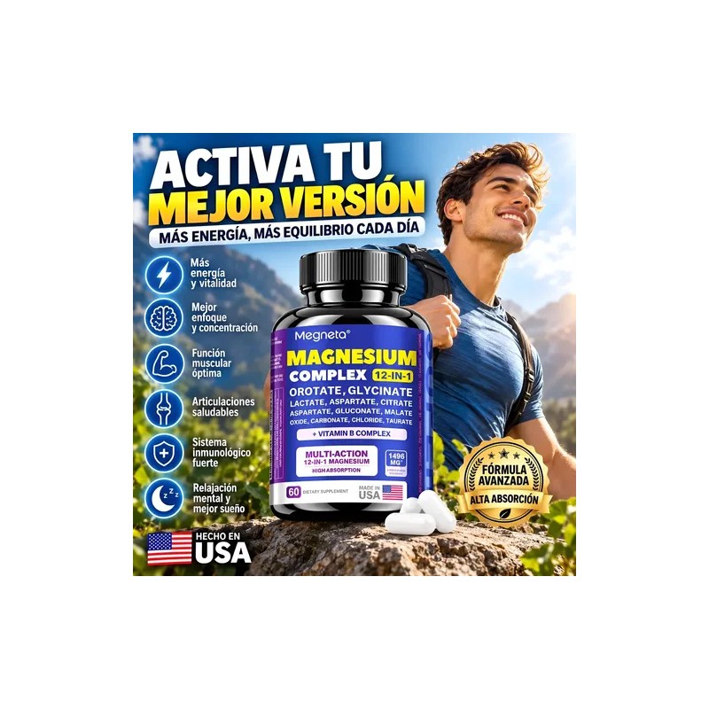 Complejo Magnesio 1496 Vitamina Cápsulas Diario