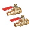 sourcing map Brass Air Ball Valve Shut-Off Switch 3/8 Inch