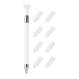 PATIKIL Diamond Art Pen with Wax, Fine Point Diamond Art Accessories Refillable Wax Pen with 8 Pcs Wax for Diamond Art Nail DIY Craft, White