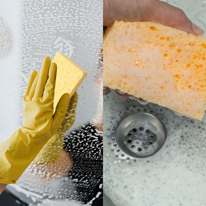 CMBBZZY Kitchen Sponges Washing Up,Dishwash Cleaning Pads for Dish, Dual-Sided