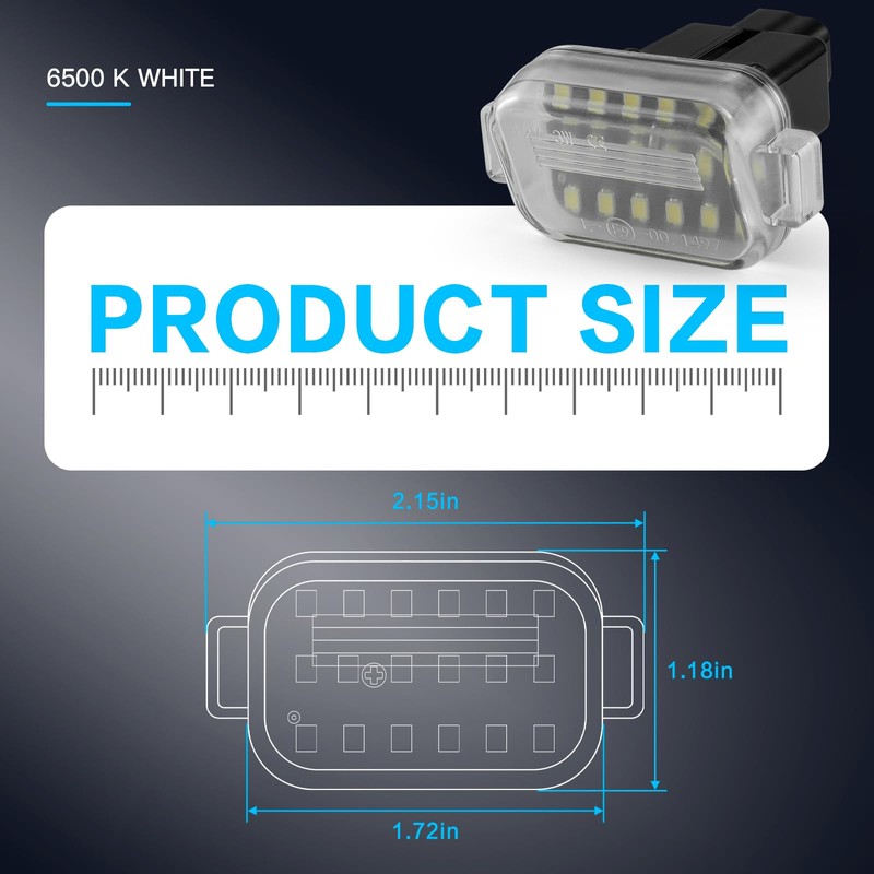 litzland LED License Plate Light Tag Light Compatible with Mazda