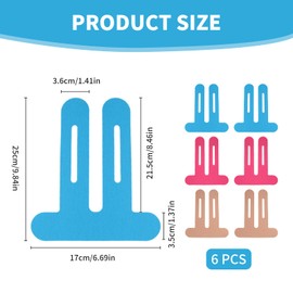 Colaren 6 PCS Waterproof Knee Tape, Elastic Knee Tapes for Knee Pain, Tape Pre Cut for Shoulder Ankle Wrist (3 Colors)