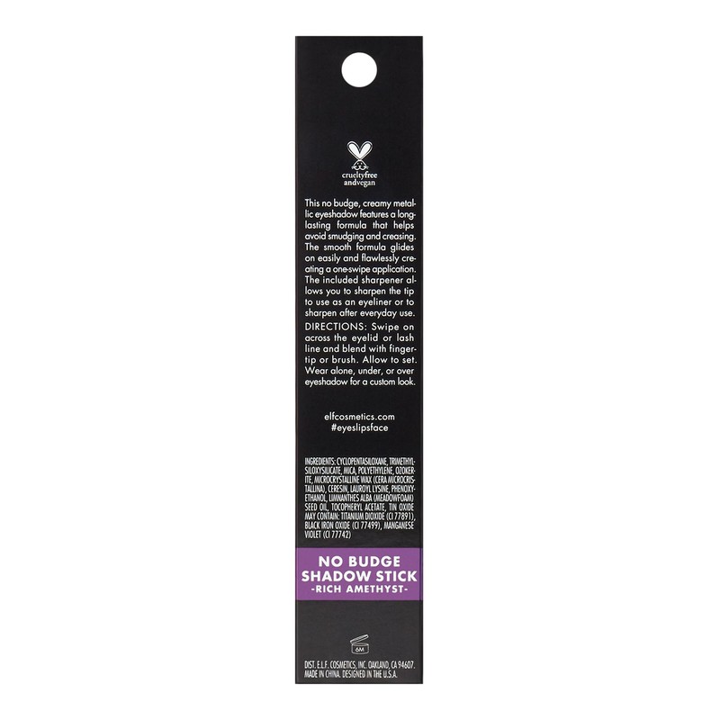 e.l.f. No Budge Shadow Stick, Longwear, Smudge-Proof Eyeshadow, Twist-up Design