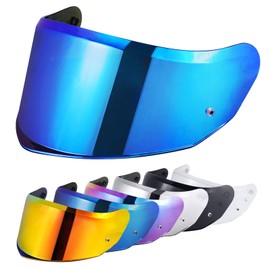 VCOROS Helmet Visor for FF808 Stream II, Motorcycle Helmet Visor, Motorcycle Windscreen Helmet Visor Fit, Helmet Lens Visor, Full Face Adjustment (Chrome Blue)