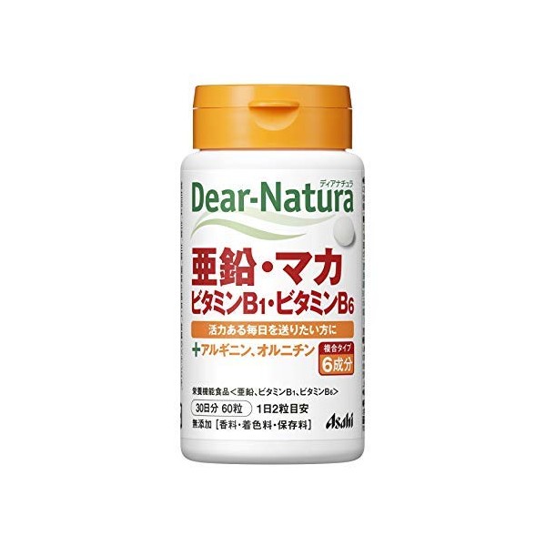 アサヒグループ食品 ディアナチュラ 亜鉛・マカ・ビタミンB1・ビタミンB6 60粒入 30日分 × 24個セット