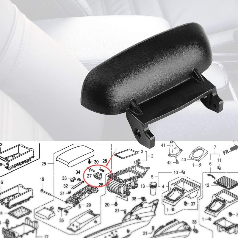 Suuonee Car Armrest Lock, New Armrest Cover Lock Center Console