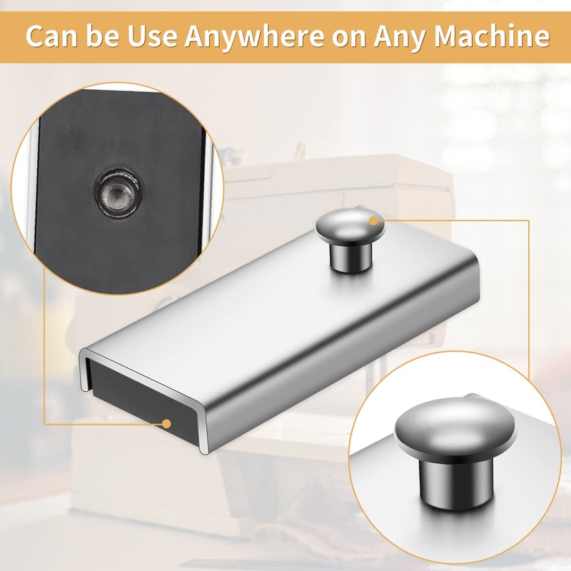 Grevosea 2 Pieces Magnetic Seam Guide, Sewing Machine Attachments Metal