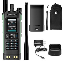 New BAOFENG UV32 Walkie Talkie GPS 10W Bluetooth APP Programming Multi Band Wireless Copy Frequency Type-C UV-32 Ham 2 Way Radio