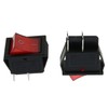Ghsretore 2pcs Red Light 4 Pin DPST ON/Off Snap in